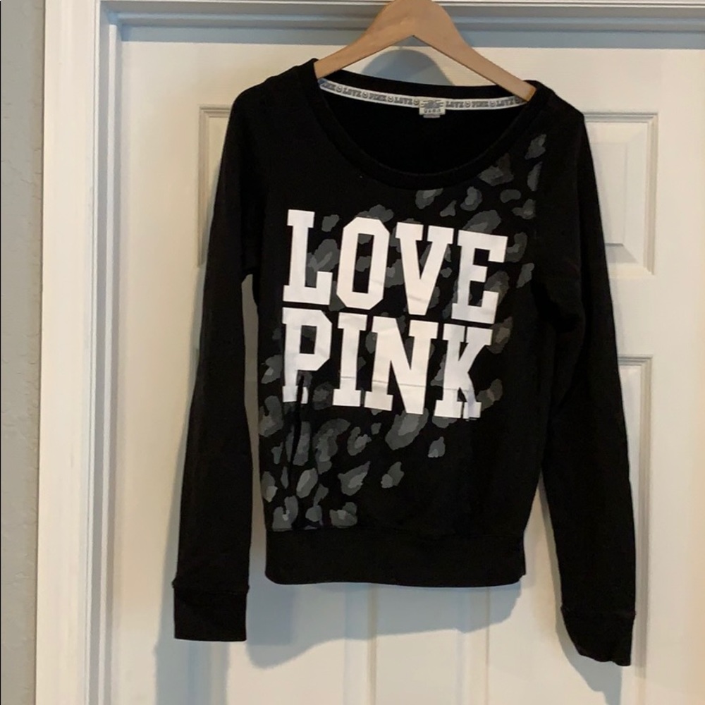 Pink black sweatshirt